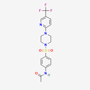 N-[4-({4-[5-(trifluoromethyl)-2-pyridinyl]piperazino}sulfonyl)phenyl]acetamide