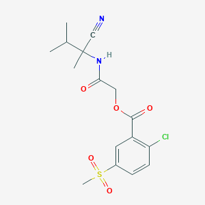 [2-[(2-Cyano-3-methylbutan-2-yl)amino]-2-oxoethyl] 2-chloro-5-methylsulfonylbenzoate