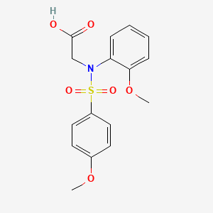 N-(2-methoxyphenyl)-N-[(4-methoxyphenyl)sulfonyl]glycine