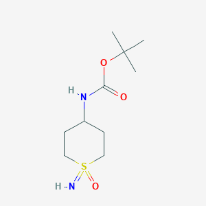 tert-Butyl (1-imino-1-oxidohexahydro-1l6-thiopyran-4-yl)carbamate
