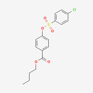 molecular formula C17H17ClO5S B2752493 Butyl 4-(4-chlorophenyl)sulfonyloxybenzoate CAS No. 331462-14-7