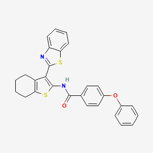 N-[3-(1,3-benzothiazol-2-yl)-4,5,6,7-tetrahydro-1-benzothiophen-2-yl]-4-phenoxybenzamide