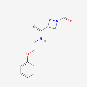 molecular formula C14H18N2O3 B2752501 1-acetyl-N-(2-phenoxyethyl)azetidine-3-carboxamide CAS No. 1428373-34-5