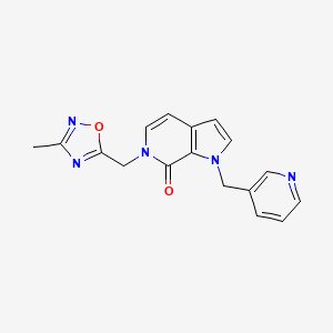6-[(3-methyl-1,2,4-oxadiazol-5-yl)methyl]-1-(3-pyridylmethyl)-1,6-dihydro-7H-pyrrolo[2,3-c]pyridin-7-one