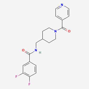 molecular formula C19H19F2N3O2 B2752509 3,4-difluoro-N-((1-isonicotinoylpiperidin-4-yl)methyl)benzamide CAS No. 1396876-60-0