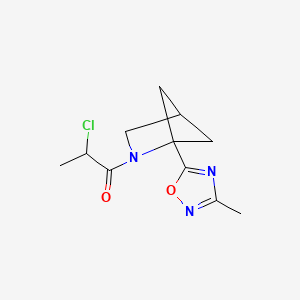 2-Chloro-1-[1-(3-methyl-1,2,4-oxadiazol-5-yl)-2-azabicyclo[2.1.1]hexan-2-yl]propan-1-one