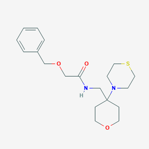 2-Phenylmethoxy-N-[(4-thiomorpholin-4-yloxan-4-yl)methyl]acetamide