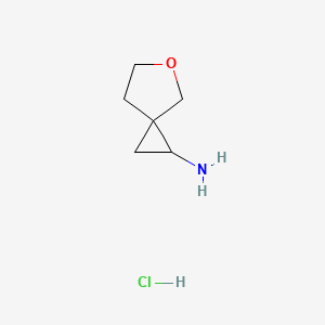 molecular formula C6H12ClNO B2752522 5-Oxaspiro[2.4]heptan-2-amine;hydrochloride CAS No. 2503208-63-5