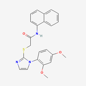 2-[1-(2,4-dimethoxyphenyl)imidazol-2-yl]sulfanyl-N-naphthalen-1-ylacetamide