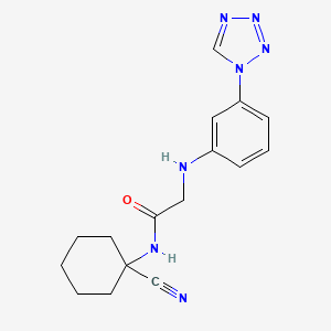 N-(1-cyanocyclohexyl)-2-{[3-(1H-1,2,3,4-tetrazol-1-yl)phenyl]amino}acetamide