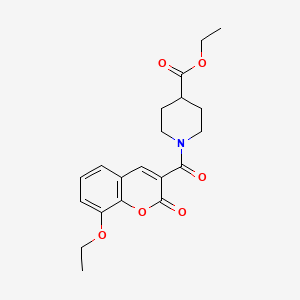 molecular formula C20H23NO6 B2752540 ethyl 1-(8-ethoxy-2-oxo-2H-chromene-3-carbonyl)piperidine-4-carboxylate CAS No. 915898-52-1