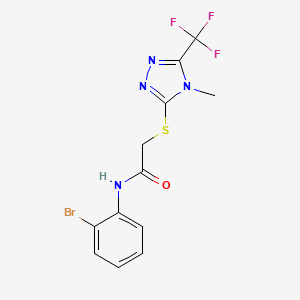 N-(2-bromophenyl)-2-{[4-methyl-5-(trifluoromethyl)-4H-1,2,4-triazol-3-yl]sulfanyl}acetamide