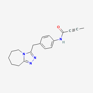 N-[4-(6,7,8,9-Tetrahydro-5H-[1,2,4]triazolo[4,3-a]azepin-3-ylmethyl)phenyl]but-2-ynamide