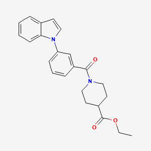 ethyl 1-(3-(1H-indol-1-yl)benzoyl)piperidine-4-carboxylate