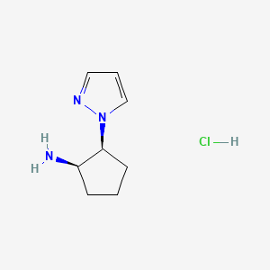 (1R,2S)-2-Pyrazol-1-ylcyclopentan-1-amine;hydrochloride