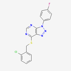 7-[(2-Chlorophenyl)methylsulfanyl]-3-(4-fluorophenyl)triazolo[4,5-d]pyrimidine