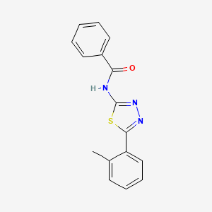 molecular formula C16H13N3OS B2752564 N-(5-(o-tolyl)-1,3,4-thiadiazol-2-yl)benzamide CAS No. 120450-42-2