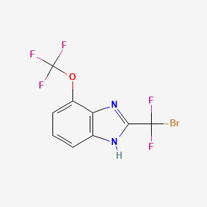 B2752567 2-[Bromo(difluoro)methyl]-4-(trifluoromethoxy)-1H-benzimidazole CAS No. 2366994-28-5