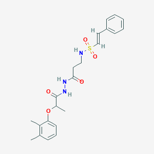 (E)-N-[3-[2-[2-(2,3-Dimethylphenoxy)propanoyl]hydrazinyl]-3-oxopropyl]-2-phenylethenesulfonamide