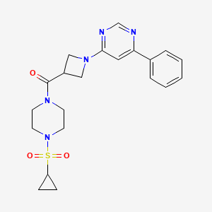 (4-(Cyclopropylsulfonyl)piperazin-1-yl)(1-(6-phenylpyrimidin-4-yl)azetidin-3-yl)methanone