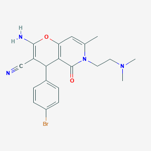 2-amino-4-(4-bromophenyl)-6-(2-(dimethylamino)ethyl)-7-methyl-5-oxo-5,6-dihydro-4H-pyrano[3,2-c]pyridine-3-carbonitrile
