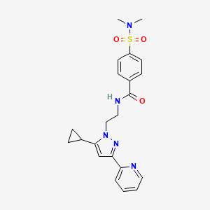 N-(2-(5-cyclopropyl-3-(pyridin-2-yl)-1H-pyrazol-1-yl)ethyl)-4-(N,N-dimethylsulfamoyl)benzamide