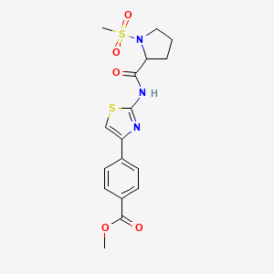 Methyl 4-(2-(1-(methylsulfonyl)pyrrolidine-2-carboxamido)thiazol-4-yl)benzoate