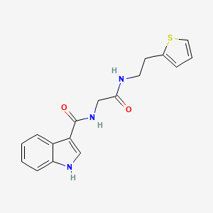 N-(2-oxo-2-((2-(thiophen-2-yl)ethyl)amino)ethyl)-1H-indole-3-carboxamide