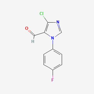molecular formula C10H6ClFN2O B2752589 5-Chloro-3-(4-fluorophenyl)imidazole-4-carbaldehyde CAS No. 1333990-90-1