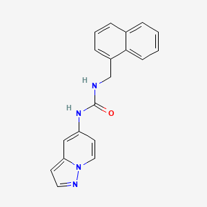 molecular formula C19H16N4O B2752596 1-(Naphthalen-1-ylmethyl)-3-(pyrazolo[1,5-a]pyridin-5-yl)urea CAS No. 2034339-08-5