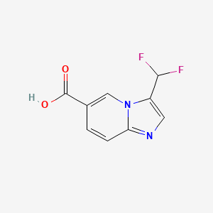 molecular formula C9H6F2N2O2 B2752598 3-(Difluoromethyl)imidazo[1,2-a]pyridine-6-carboxylic acid CAS No. 2248376-60-3