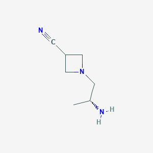 molecular formula C7H13N3 B2752600 3-氮杂环丁腈，1-[(2R)-2-氨基丙基]- CAS No. 1426426-56-3