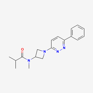 molecular formula C18H22N4O B2752603 N,2-Dimethyl-N-[1-(6-phenylpyridazin-3-yl)azetidin-3-yl]propanamide CAS No. 2380172-76-7