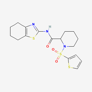 molecular formula C17H21N3O3S3 B2752606 N-(4,5,6,7-tetrahydrobenzo[d]thiazol-2-yl)-1-(thiophen-2-ylsulfonyl)piperidine-2-carboxamide CAS No. 1097897-03-4