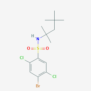 4-bromo-2,5-dichloro-N-(2,4,4-trimethylpentan-2-yl)benzene-1-sulfonamide