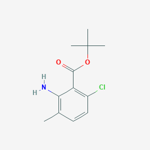 molecular formula C12H16ClNO2 B2752624 Tert-butyl 2-amino-6-chloro-3-methylbenzoate CAS No. 2248394-75-2