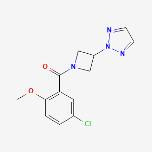 (3-(2H-1,2,3-triazol-2-yl)azetidin-1-yl)(5-chloro-2-methoxyphenyl)methanone