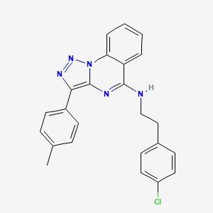 molecular formula C24H20ClN5 B2752628 N-[2-(4-chlorophenyl)ethyl]-3-(4-methylphenyl)-[1,2,3]triazolo[1,5-a]quinazolin-5-amine CAS No. 902483-26-5