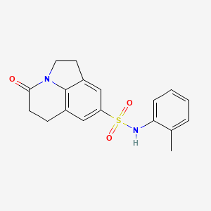 molecular formula C18H18N2O3S B2752630 4-oxo-N-(o-tolyl)-2,4,5,6-tetrahydro-1H-pyrrolo[3,2,1-ij]quinoline-8-sulfonamide CAS No. 898419-95-9