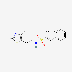 molecular formula C17H18N2O2S2 B2752652 N-[2-(2,4-dimethyl-1,3-thiazol-5-yl)ethyl]naphthalene-2-sulfonamide CAS No. 873009-84-8