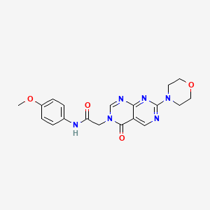 molecular formula C19H20N6O4 B2752657 N-(4-methoxyphenyl)-2-[7-(morpholin-4-yl)-4-oxo-3H,4H-pyrimido[4,5-d][1,3]diazin-3-yl]acetamide CAS No. 1189424-85-8