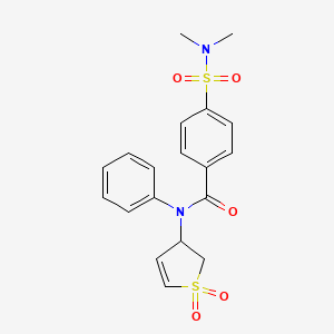molecular formula C19H20N2O5S2 B2752669 4-(N,N-dimethylsulfamoyl)-N-(1,1-dioxido-2,3-dihydrothiophen-3-yl)-N-phenylbenzamide CAS No. 863021-36-7
