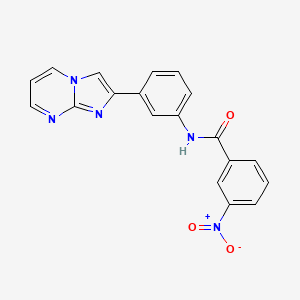 molecular formula C19H13N5O3 B2752670 N-(3-{Imidazo[1,2-A]pyrimidin-2-YL}phenyl)-3-nitrobenzamide CAS No. 864935-62-6