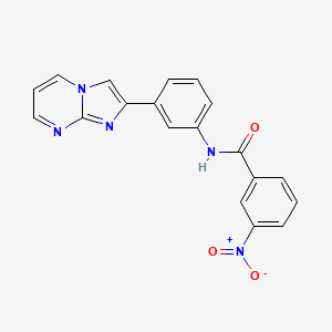 molecular formula C19H13N5O3 B2752670 N-(3-imidazo[1,2-a]pyrimidin-2-ylphenyl)-3-nitrobenzamide CAS No. 864935-62-6