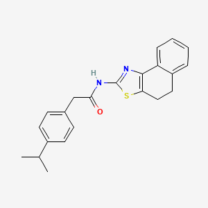 molecular formula C22H22N2OS B2752680 N-(4,5-dihydronaphtho[1,2-d]thiazol-2-yl)-2-(4-isopropylphenyl)acetamide CAS No. 923499-56-3