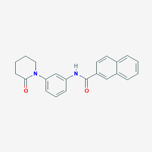 molecular formula C22H20N2O2 B2752687 N-[3-(2-oxopiperidin-1-yl)phenyl]naphthalene-2-carboxamide CAS No. 942014-03-1