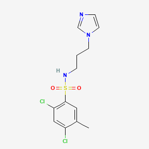molecular formula C13H15Cl2N3O2S B2752690 [(2,4-Dichloro-5-methylphenyl)sulfonyl](3-imidazolylpropyl)amine CAS No. 853902-70-2