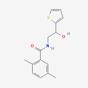 molecular formula C15H17NO2S B2752719 N-(2-hydroxy-2-(thiophen-2-yl)ethyl)-2,5-dimethylbenzamide CAS No. 1351621-72-1