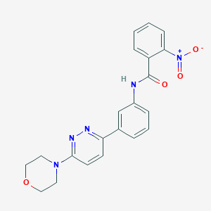 molecular formula C21H19N5O4 B2752745 N-(3-(6-morpholinopyridazin-3-yl)phenyl)-2-nitrobenzamide CAS No. 899745-39-2