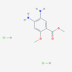 molecular formula C9H14Cl2N2O3 B2752778 Methyl 4,5-diamino-2-methoxybenzoate dihydrochloride CAS No. 2503202-44-4